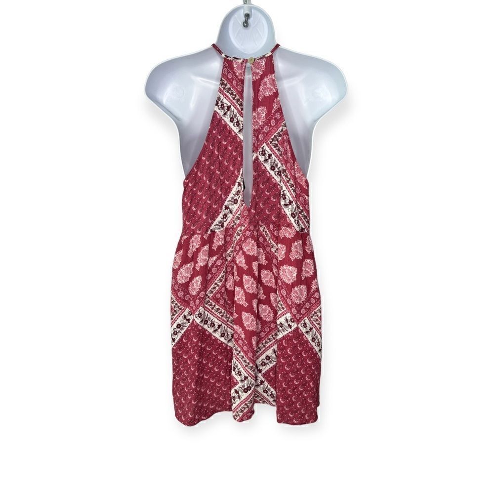 Show Me Your Mumu Womens S Red Wine Darcy Paisley Cloud Boho Tunic Dress - Picture 3 of 11